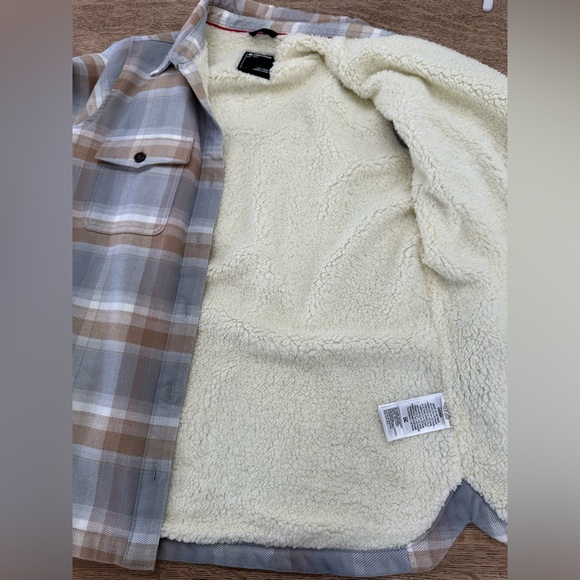 Marmot Ridgefield Sherpa Plaid Flannel Shacket Jacket Shirt medium - Picture 4 of 15